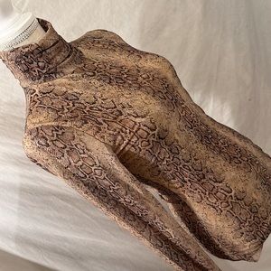 See through snake skin long sleeve top